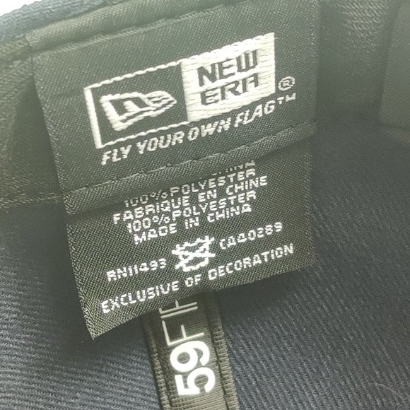 New Era Chicago Bears fitted hat navy blue nfl patch logo NE tech 59FIFTY sz 7 - Picture 9 of 9